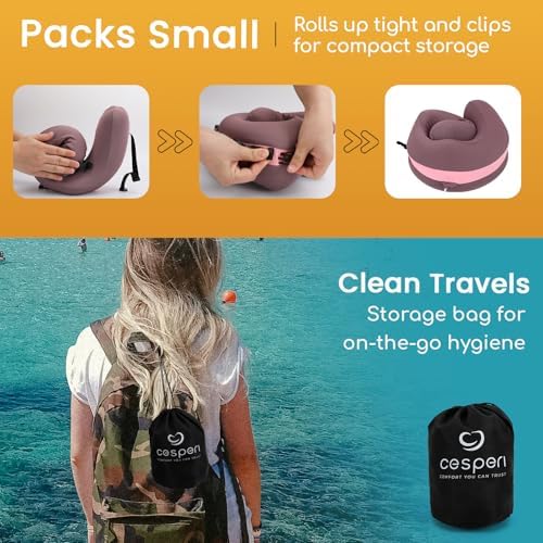 Cesperi Travel Pillow with Eye Mask and Earplug Kit 1