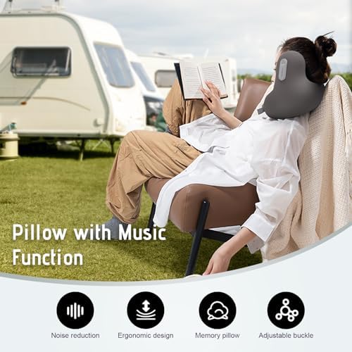 Yvnens Travel Music Pillow with Bluetooth Headset