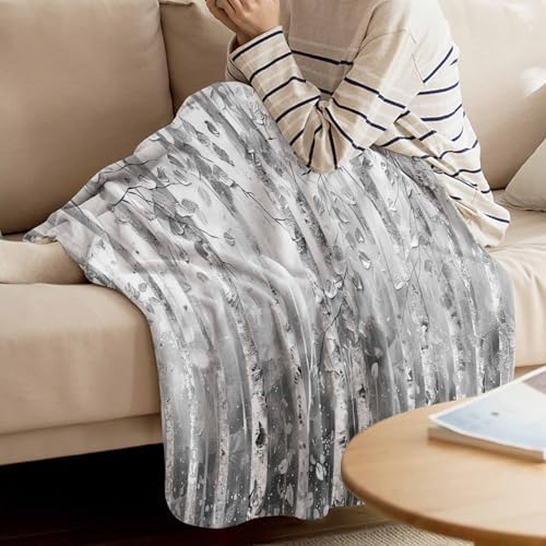 Forest Fleece Throw Blanket - Soft Cozy Reversible 30x40 Inches