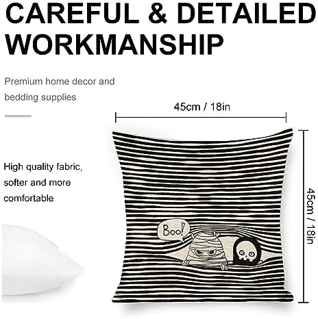 JOJOART Ghost Mummy Halloween Pillow Covers Set of 2 1
