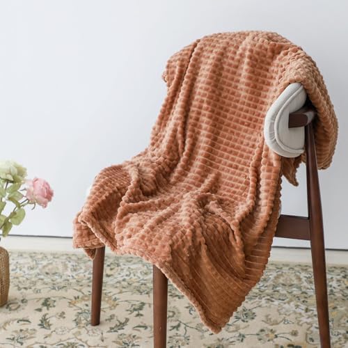 SimpleOpulence Macchiato Brown Throw Blanket 50x70 Inches