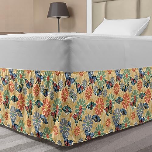 Ambesonne Moth Elastic Bed Skirt - TwinTwin XL