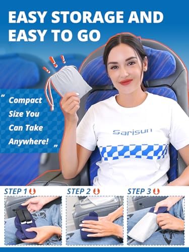 SARISUN Airplane Head Strap 3D Eye Mask with 360 Support 1