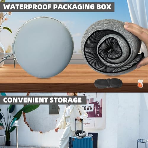 Premium Memory Foam Travel Pillow with 360 Support
