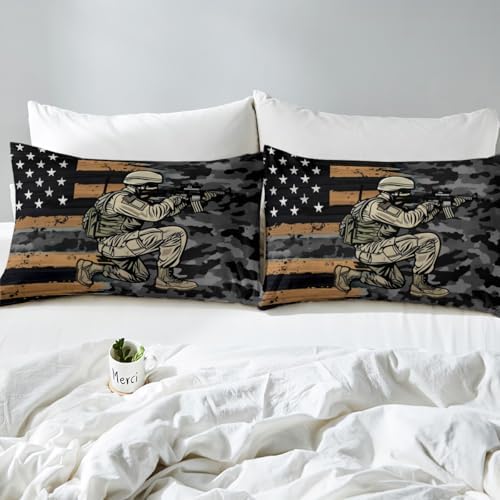 Manfei War Theme Queen Fitted Sheet Set