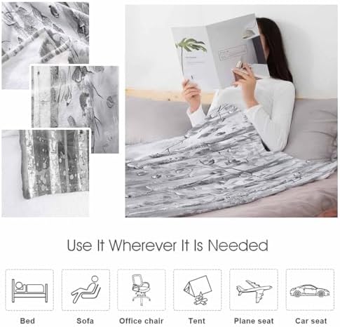 Grey Forest Throw Blanket 40x50 Inch