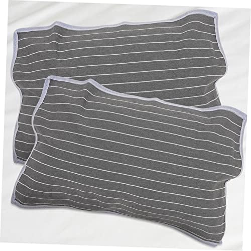 WHAMVOX 2pcs Breathable Pillow Protector with Striped Design