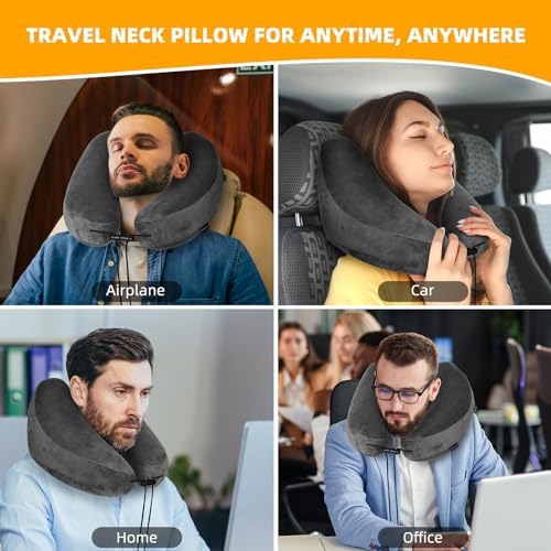 Rewondah Inflatable Travel Pillow for Airplane and Car