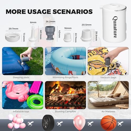 Qunature 4KPa Mini Electric Air Pump for Inflatables 1