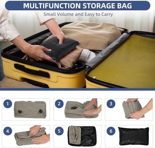 PNEUICALLY Inflatable Foot Rest Pillow for Travel