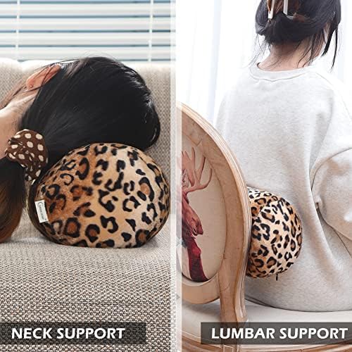 CARRIE HOME Leopard Microbead Travel Pillow - 12x7 Inch Support Neck Arm Pillow