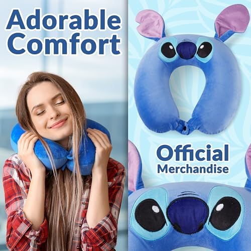 Disney Stitch Travel Pillow - Blue Design 1