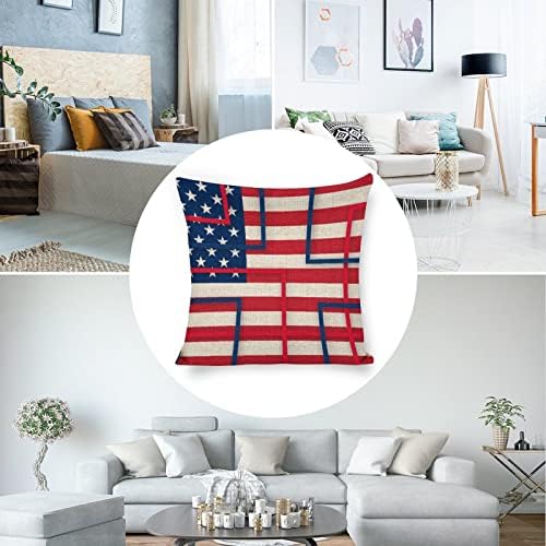 JOJOART USA Flag Throw Pillow Covers Set of 2