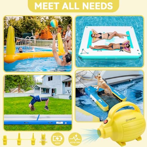 FBSPORT 600W Air Pump with 4 Nozzles for Inflatable Mats 1