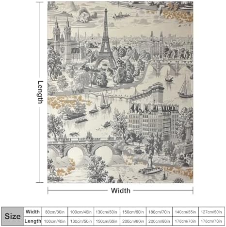 HDESDIS Abstract City Flannel Throw Blanket 40x50 Inch