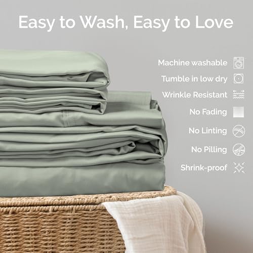 Bamtek Cooling Bamboo Pillowcases Queen Size Set of 2