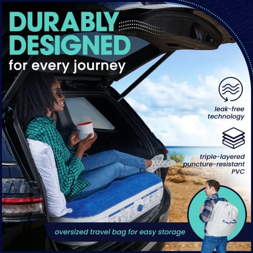 EnerPlex Portable Air Mattress with Pump - Twin Grey