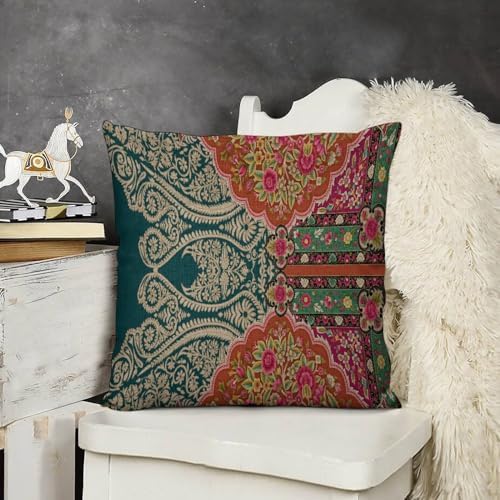 JOJOART Ethnic Textile Embroidery Throw Pillow Covers Set of 2