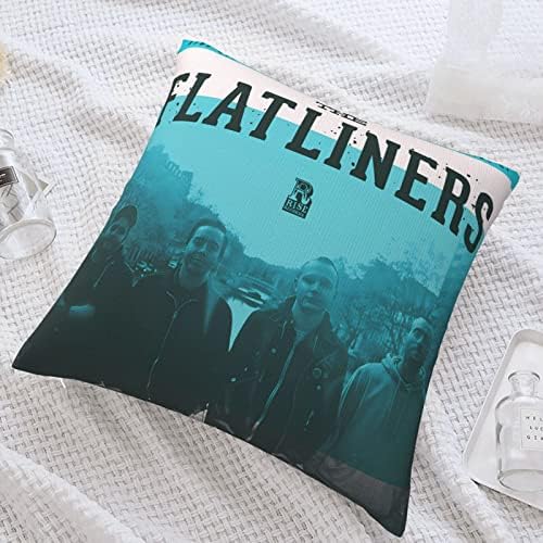 AMIOUDR 18x18 Inch Rock Flatliner Throw Pillow Cover with Hidden Zipper