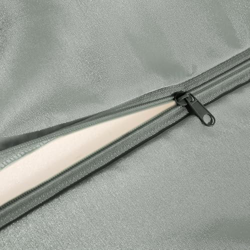 HOMBYS Satin Wedge Pillow Cover - Silky Smooth Zipper Removable Machine Washable Grey