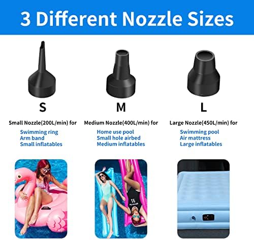Electric Air Pump with 3 Nozzles for Inflatables 1