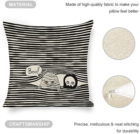 JOJOART Ghost Mummy Halloween Pillow Covers Set of 2 1