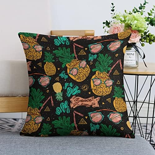 JOJOART Cute Pineapple Throw Pillow Covers Set of 2