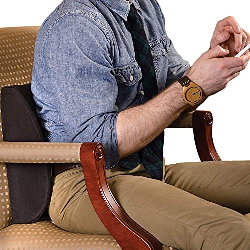 DMI Lumbar Support Pillow for Chair Contoured Foam Black 1