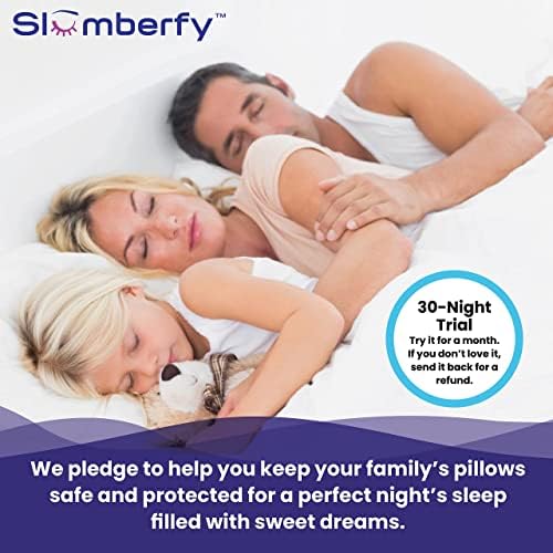 Slumberfy Cooling Waterproof Pillow Protector - Noiseless Zippered 20x26 in