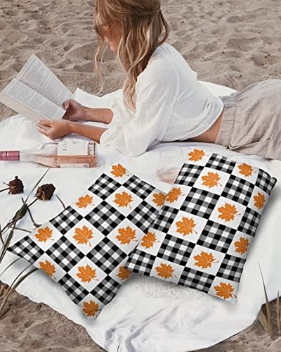 Waterproof Pillow Protector 2 Pack with Zipper and Maple Leaves Pattern