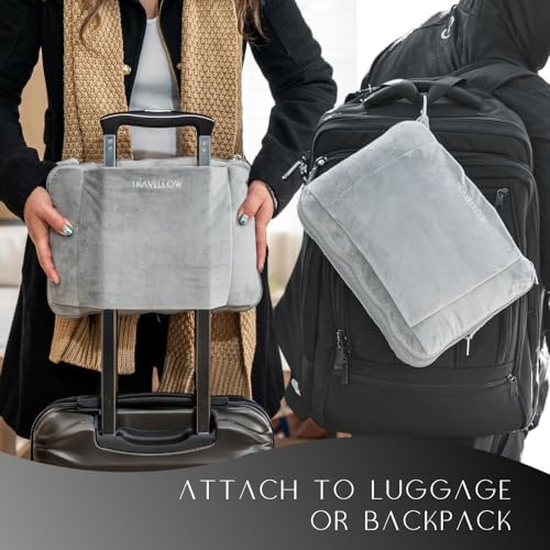 Travellow 4-in-1 Travel Pillow and Blanket Set - Grey