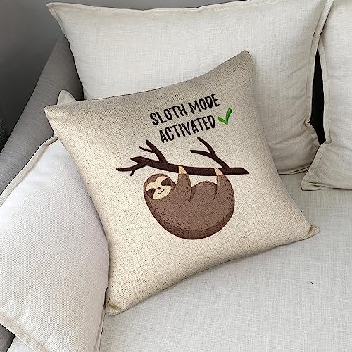 JOJOART Cute Sloth Throw Pillow Covers Set of 2
