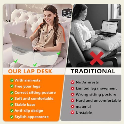 Leafora Reading Pillow for Laptop Gaming and Work