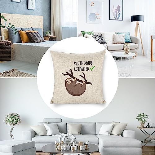 JOJOART Cute Sloth Throw Pillow Covers Set of 2