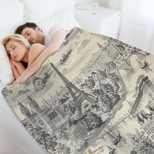 HDESDIS Abstract City Flannel Throw Blanket 40x50 Inch