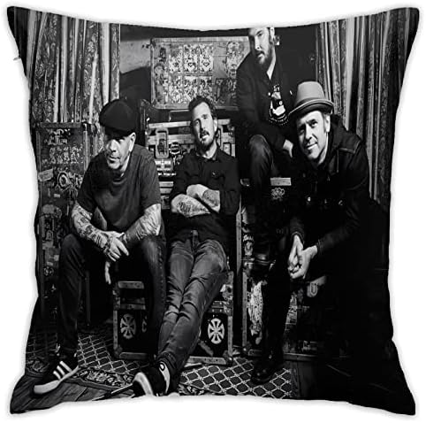 AMIOUDR Bouncing Rock Pillow Covers 18x18 Square with Hidden Zipper