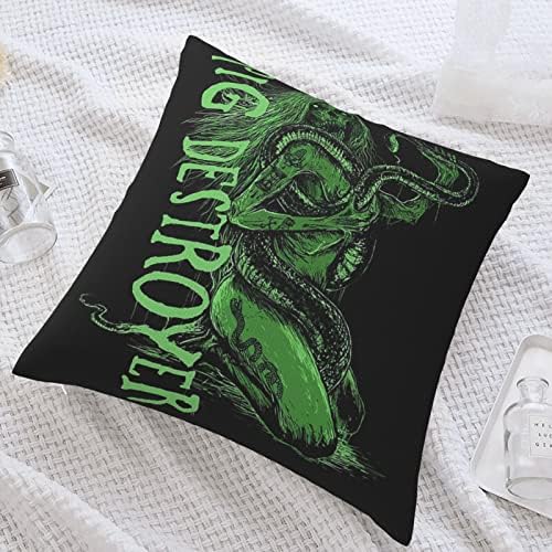 AMIOUDR 18x18 Inch Square Pillowcase with Hidden Zipper for Bed and Sofa