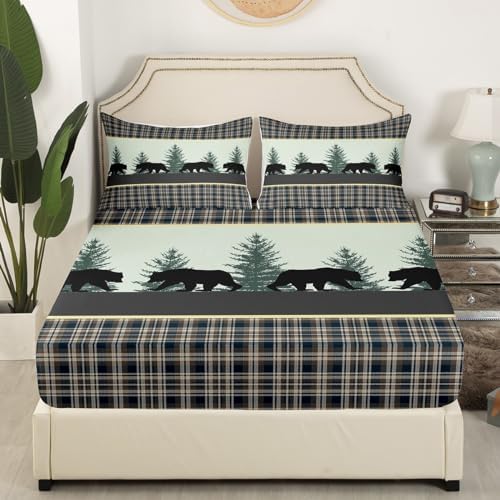 Castle Fairy Wild Bear Fitted Sheet Set 2 Pillowcases