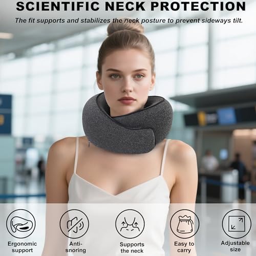 Tri-tra Travel Pillow with 360 Support and Breathable Cover