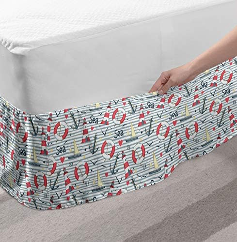 Ambesonne Maritime Bed Skirt - Twin Twin XL