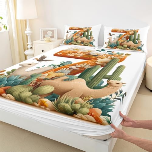 Tropical Animals Microfiber Twin Sheet Set with Deep Pocket and Pillowcase