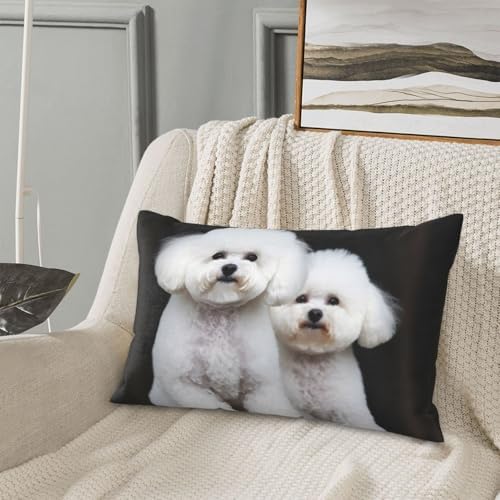 Bichon Frise Pillowcases Set of 2 - Microfiber Soft with Hidden Zipper