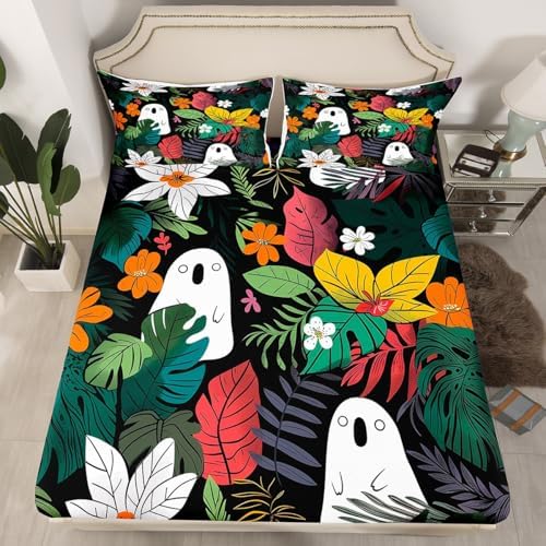 Manfei Cute Ghost Sheet Set Queen Size
