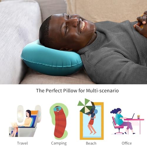Ultralight Inflatable Travel Pillow - Dark Blue