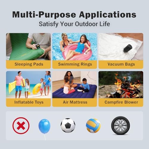 ROOSCAMP Portable Air Pump for Inflatables