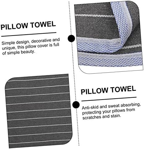 WHAMVOX 2pcs Breathable Pillow Protector with Striped Design