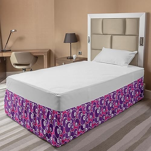 Ambesonne Billiards Bedskirt with Lucky Number 8 Design