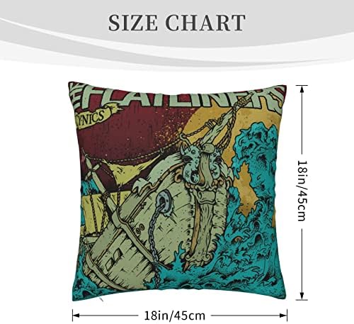 AMIOUDR Rock Flatliners Throw Pillow Covers 18x18