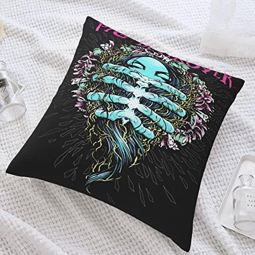 AMIOUDR Throw Pillow Covers Pig Singer Destroyer Band 18x18 Square Pillowcase