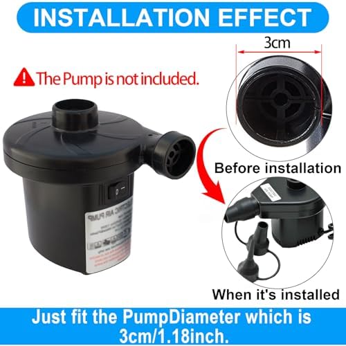 3 Set Air Pump Nozzles with 3 Sizes - Black